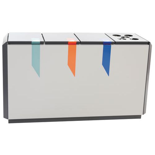 Poubelle Recyclostar 4 Avec Compartiment Gobelets