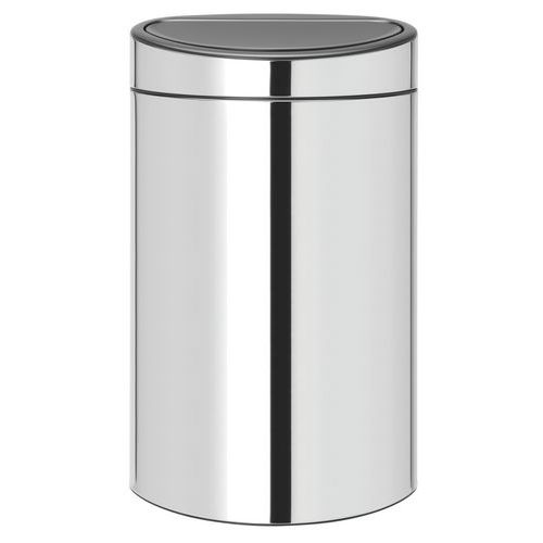 Poubelle à couvercle basculant Brabantia Touch Bin 60 L noir