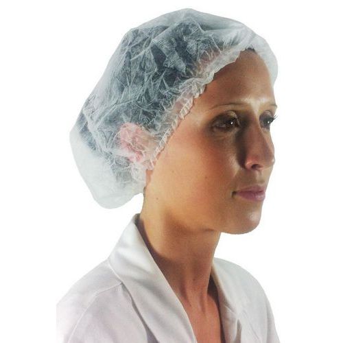Medicom - Charlotte clip blanche PP 10 g/m² - Polypropylène - EPI - Confort et hygiène