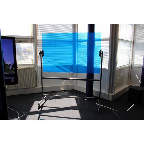 Tableau En Verre Bleu Translucide H100xl150 Cm - Vanerum