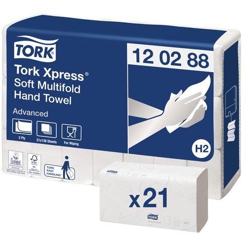 Essuie-mains Tork Advanced H2 - Enchevêtré Essuie-mains Tork Advanced H2 - Enchevêtré