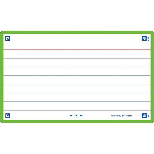 Fiches Bristol Flash 2.0 75x125mm Lignées Cadre Vert
