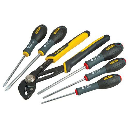 Stanley 1 Jeu De 6 Pièces (pince Multiprise, Tournevis Ã‰lectricien Et Ph) FatmaxÂ®