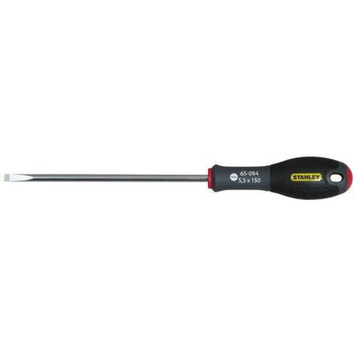 Stanley - Tournevis électricien Fatmax Fente 3,5x100mm - Lame 100mm - Embout 3,5mm - Précision et Durabilité