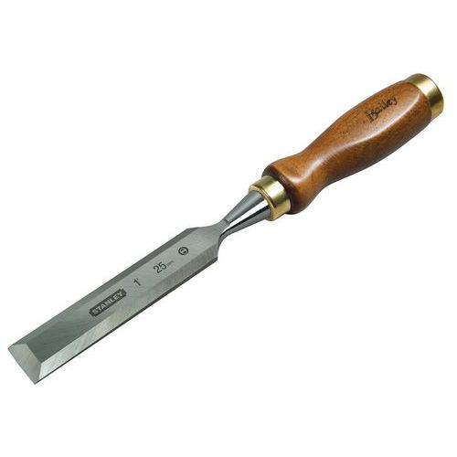 Stanley - Ciseau à bois manche bois - Lame 35mm - Précision et Durabilité