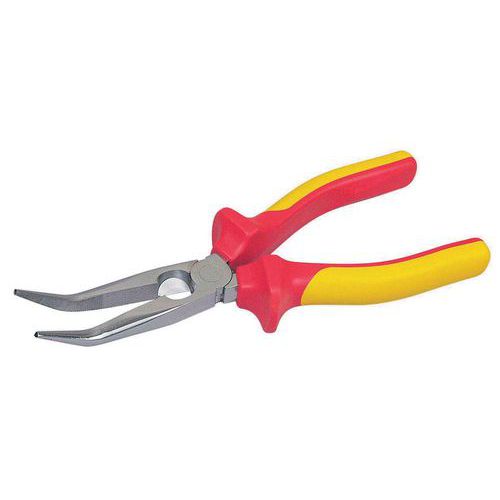 Stanley - Pince à becs 1/2 ronds longs coudés 200mm isolée 1000V - Outillage spécialisé pour électriciens