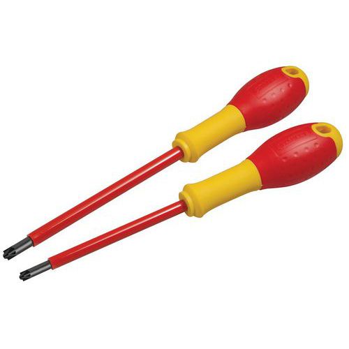 Stanley - Jeu de 2 tournevis borniers isolés 1000V Fatmax - Pozidriv - FMHT0-62649
