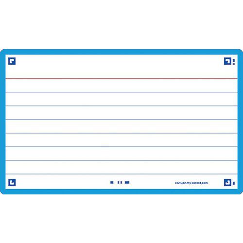 Fiches Bristol Flash 2.0 75x125mm Lignées Cadre Bleu