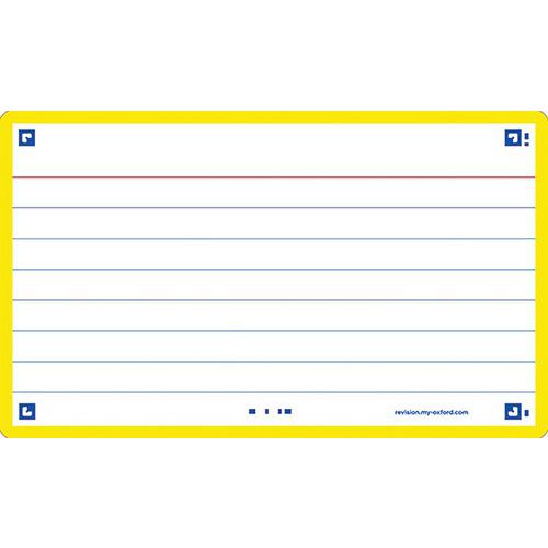 Fiches Bristol Flash 2.0 75x125mm Lignées Cadre Jaune