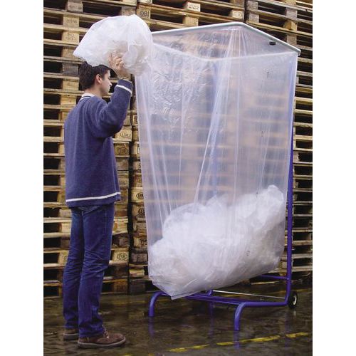 Sac à déchets grand volume - Transparent - 200 L - lot de 100 sacs