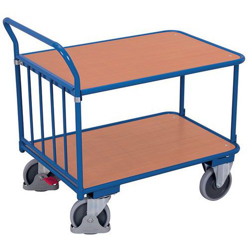 Chariot 2 Plateaux Bois-barre Vertic-1000x700-400kg-variofit