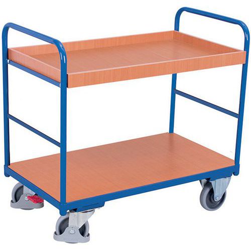 Chariot 1 Plateau Bois Rebords -965x655mm- 250 Kg - Variofit