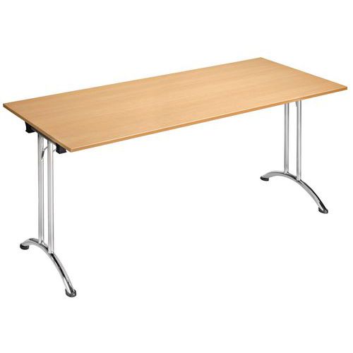 Table Pliante - Chromeline 2 - Hêtre/chrome- Longueur 160cm