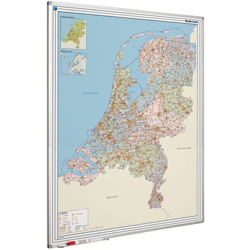 Carte Routière Hollande 120 X 90cm Magnétique
