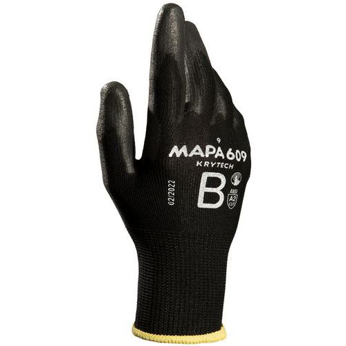 Mapa Professional - Gants anticoupure niveau B Krytech 609 - Taille 8 - Tactile PU - Protection et Confort
