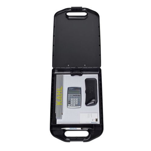 Porte-bloc A4 avec compartiment de rangement - Manutan.fr