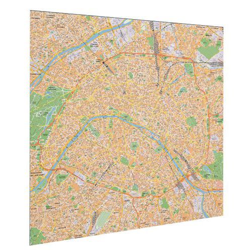 Carte administrative magnétique Paris 110 x 110 cm Carte administrative magnétique Paris 110 x 110 cm