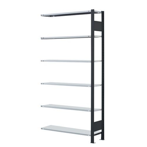 Rayonnage Suivant 1 Face Aristo-clip 2000x300x750 Noir