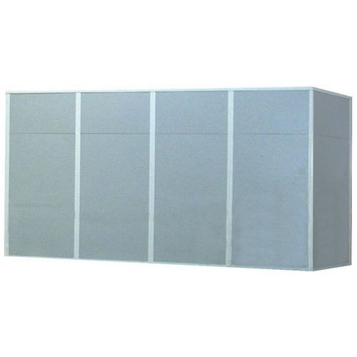 Cloison double paroi mélaminé/tolé Gris - 2,5m x 1,2m - Épaisseur 52mm - Robuste et Moderne