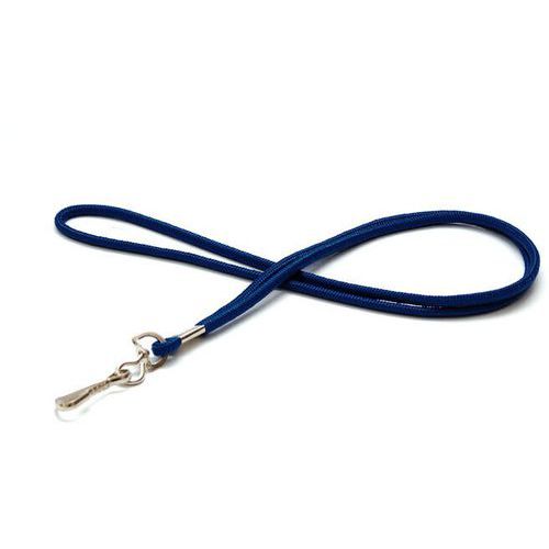 Cordon 4 Mm Avec Mousqueton Métal - Bleu Marine