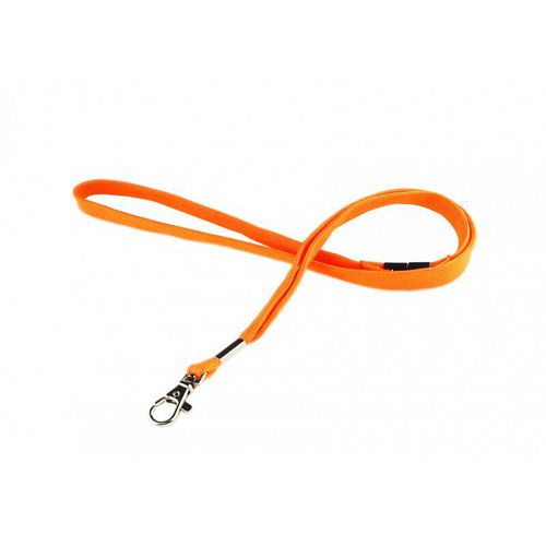 Cordon Tube 12 Mm Avec Crochet Métal - Sécurisé - Orange