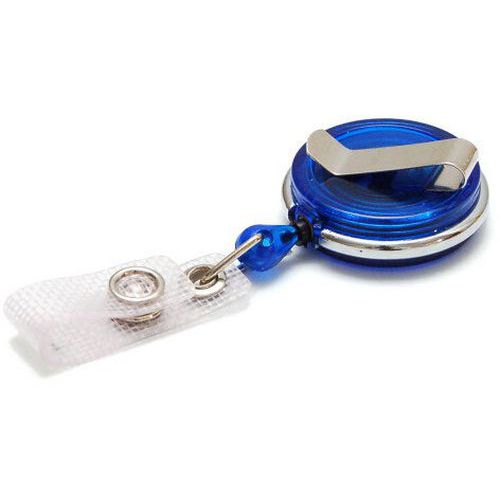 Enrouleur Avec Attache Rotative - Bleu Translucide