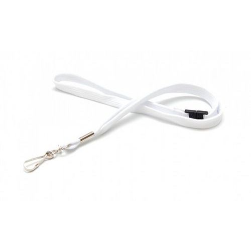 Cordon 12 Mm Avec Mousqueton Métal - Sécurisé - Blanc