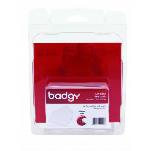 Carte Fine Pvc - Blanc - Idéal Pour Badgy