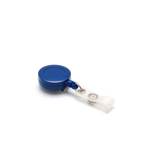 Enrouleur Attache Badge Plastique - Bleu Foncé