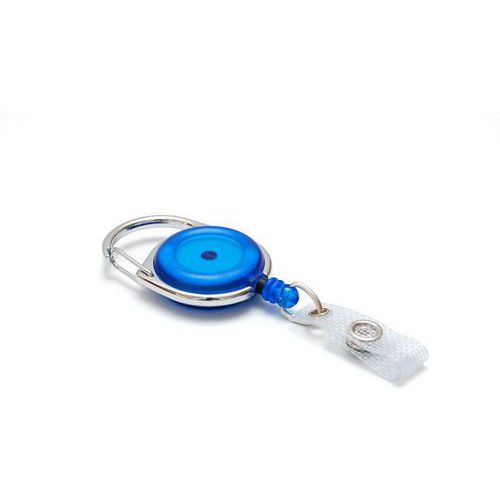 Enrouleur Rond Avec Attache Ceinture - Bleu Translucide