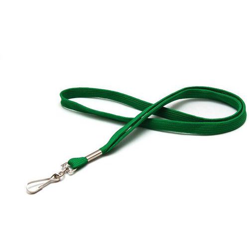 Cordon Tube 12 Mm Avec Mousqueton Métal - Vert