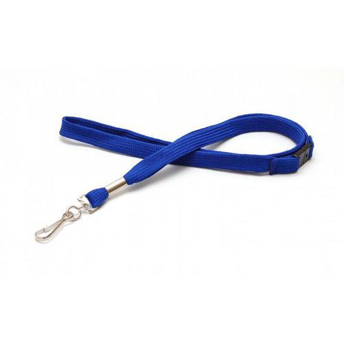 Cordon 12 Mm Avec Mousqueton Métal - Sécurisé - Bleu Roi