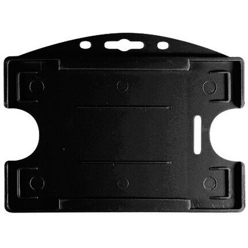 Porte-badge 2 Cartes - Horizontal - Noir