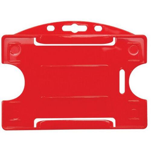 Porte-badge Pour 1 Carte - Horizontal - Rouge