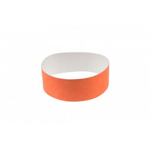 Bracelet En Papier Indéchirable 25 Mm - Orange Fluo