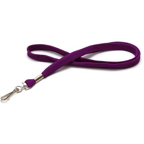 Cordon Tube 12 Mm Avec Mousqueton Métal - Violet