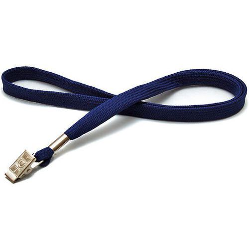 Cordon Tube 12 Mm Avec Pince Crocodile - Bleu Marine