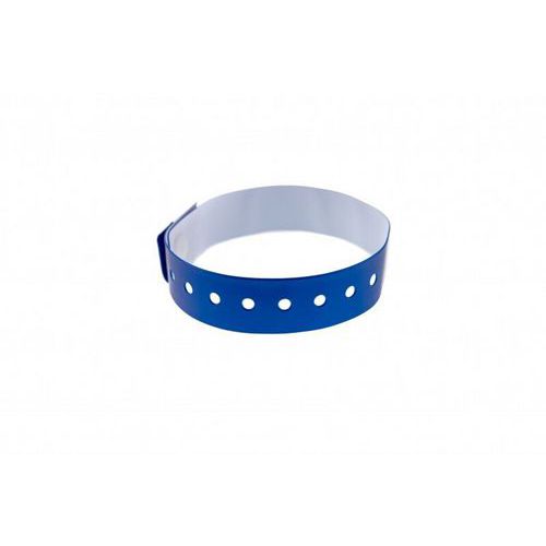 Bracelet Ã‰vénementiel Vinyle Type L - Métal - Bleu Roi