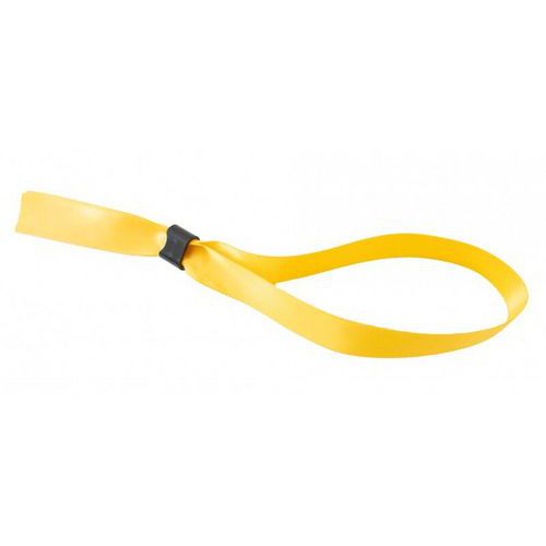 Bracelet Tissu Satin 15 Mm Avec Boucle De Fermeture - Jaune