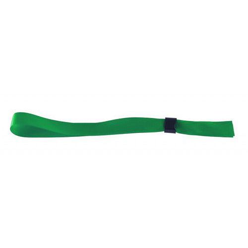 Bracelet Tissu Satin 15 Mm Avec Boucle De Fermeture - Vert