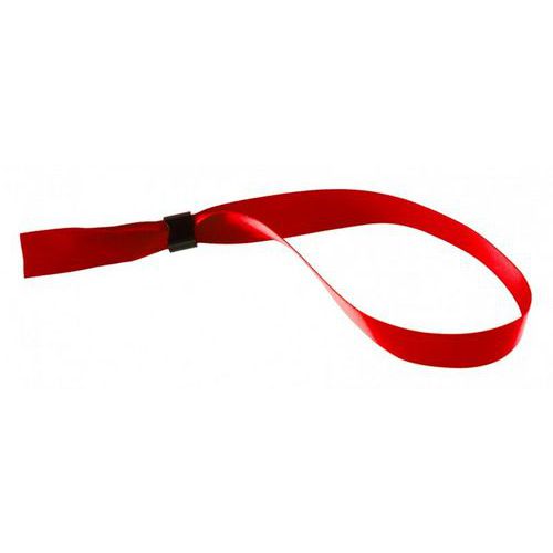 Bracelet Tissu Satin 15 Mm Avec Boucle De Fermeture - Rouge
