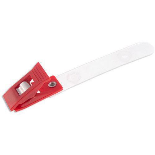 Pince Crocodile Plastique Avec Lanière - Rouge