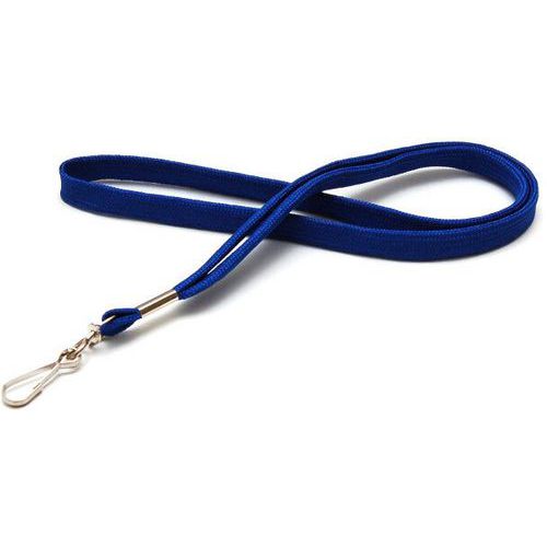 Cordon Tube 12 Mm Avec Mousqueton Métal - Bleu Roi