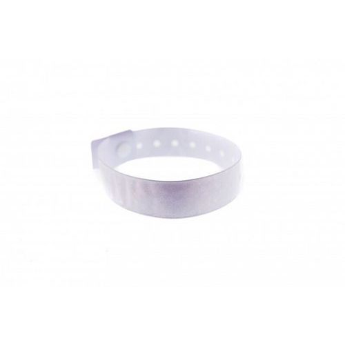 Bracelet Holographique Type L Avec Bulles - Blanc