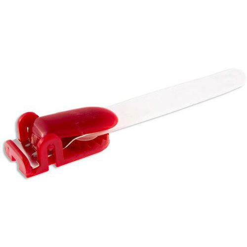Pince Bretelle Plastique Avec Lanière Translucide - Rouge
