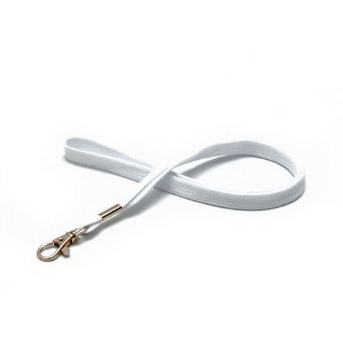 Cordon Tube 12 Mm Avec Crochet Métal - Blanc
