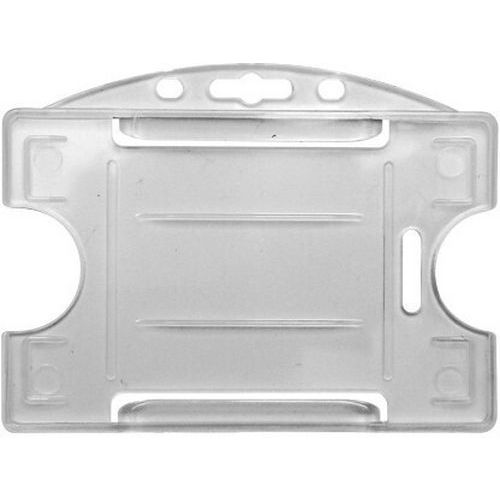 Porte-badge 2 Cartes - Horizontal - Translucide