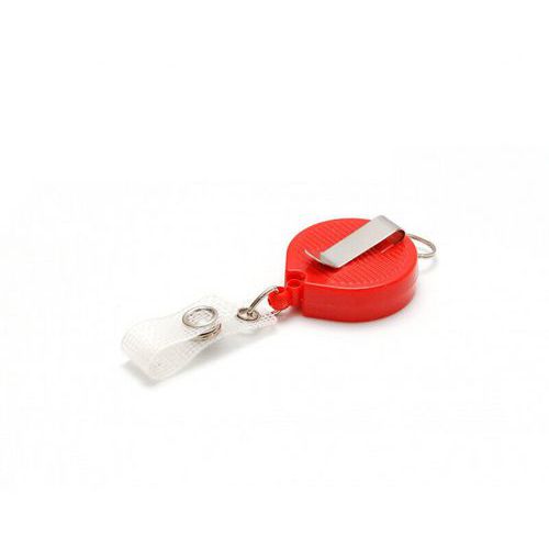 Zip Enrouleur Badge Plastique - Rouge