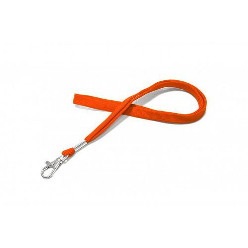 Cordon Tube 12 Mm Avec Crochet Métal - Orange