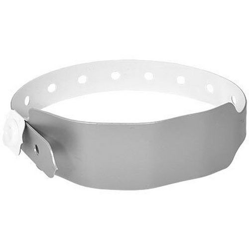 Bracelet Événementiel Vinyle Extra-large - Métal - Argent